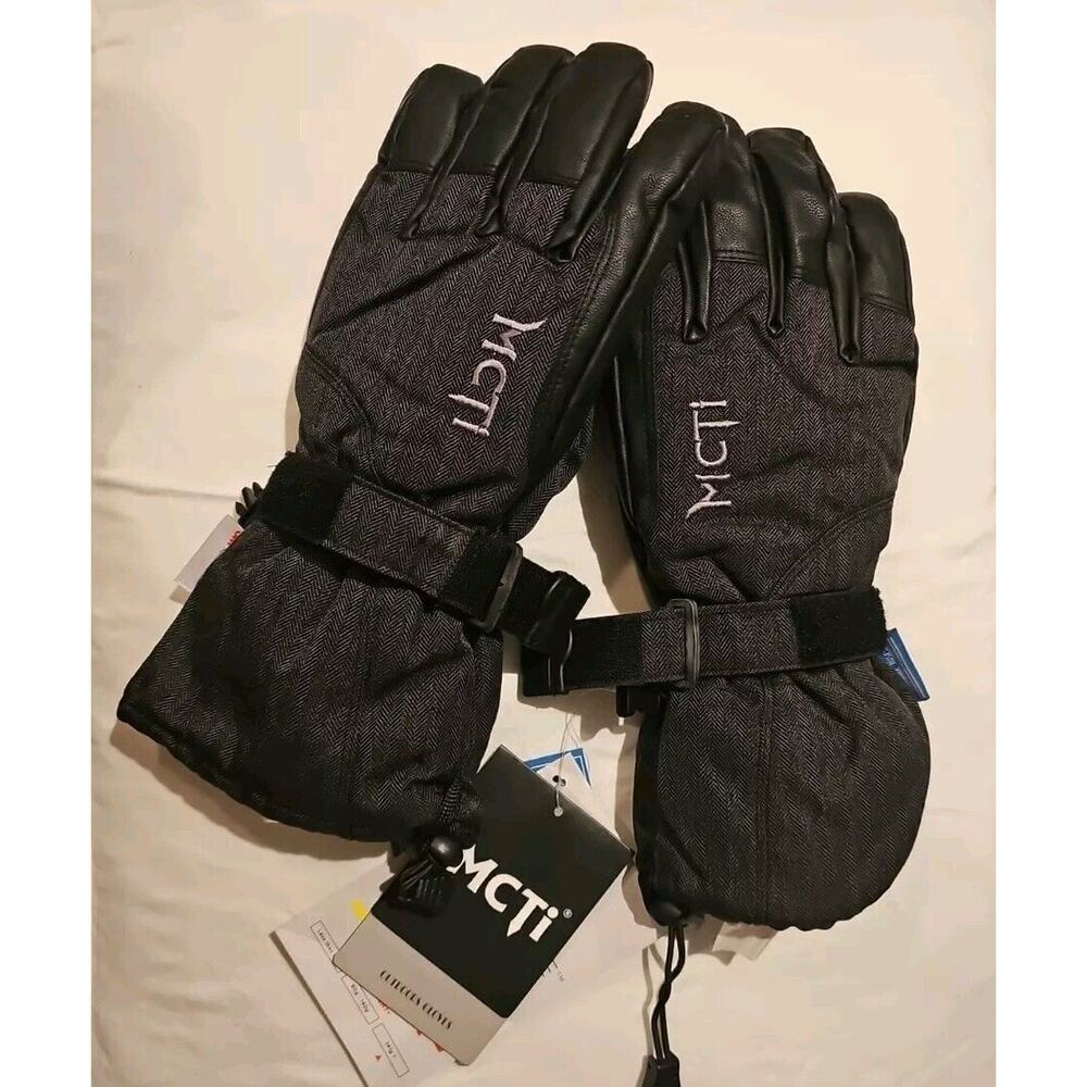 MCTi Large Waterproof Mens Ski Gloves 3M 150gm Thinsulate Snowboard Snowmobile